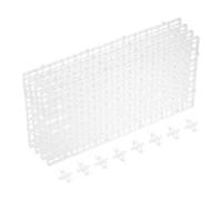 sourcing map 4 separadores de pecera de acuario, difusor de luz de plástico de 30,5 x 15,2 cm, filtro de rejilla inferior separador con ventosas y clips de ventosa para acuario, transparente