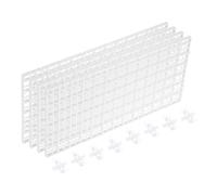 sourcing map 4 separadores de pecera de acuario, difusor de luz de plástico de 30,5 x 15,2 cm, filtro de rejilla inferior separador con clips de ventosa y ventosas para acuario, color blanco