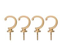 sourcing map 4 soportes de cortina de aleación de aluminio montados en la pared, ganchos de alzapaños para sala de estar, dormitorio, oficina (dorado)