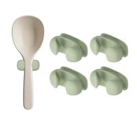 sourcing map 4 soportes de silicona para cucharas de arroz, soporte autoadhesivo, soporte para espátula, soporte organizador de cucharas, gancho para colgar en el hogar, cocina, restaurantes, color