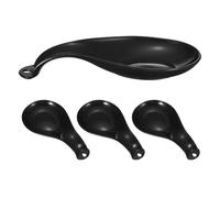 sourcing map 4 soportes para cucharas, 8.3 x 4.1 pulgadas, soporte de plástico resistente al calor, soporte para cucharón, estante para utensilios de cocina, encimera de cocina, pinzas para estufa