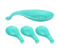 sourcing map 4 soportes para cucharas, 8.3 x 4.1 pulgadas, soporte de plástico resistente al calor, soporte para cucharones, estante para utensilios de cocina, encimera de cocina, pinzas superiores