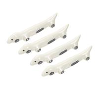 sourcing map 4 soportes para palillos, soporte de cerámica en forma de perro de 3.7 x 0.7 x 0.8 pulgadas, utensilios de cocina para cuchara, tenedor, cucharilla, color beige