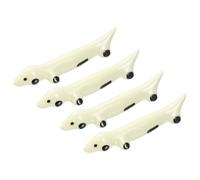 sourcing map 4 soportes para palillos, soporte de cerámica en forma de perro de 3.7 x 0.7 x 0.8 pulgadas, utensilios de cocina para cuchara, tenedor, cucharilla, color amarillo