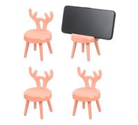 sourcing map 4 soportes para teléfono celular, portátil, multiángulo, lindo soporte para teléfono móvil, con forma de ciervo, base universal para teléfono inteligente, para decoración del hogar