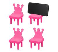 sourcing map 4 soportes para teléfono celular, soporte portátil multiángulo, lindo soporte para teléfono móvil, base universal en forma de corona para teléfono inteligente para decoración del hogar