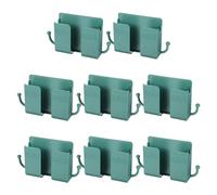 sourcing map 4 soportes para teléfono montados en la pared con gancho, soporte autoadhesivo ABS para teléfono con agujero de carga, cargador de control remoto, organizador para el hogar, oficina