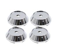 Sourcing Map - 4 tapacubos de 65 mm de diámetro, 5 Clips, cromados