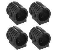 sourcing map 4 tapas de plástico en forma de U para silla, se ajustan a 17-20 mm de diámetro. Pie de tubo redondo de una sola punta para proteger el suelo y reducir el ruido, color negro