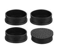 sourcing map 4 tapas para patas de silla, ajuste OD de 53 mm (2-1/9 pulgadas), puntas antideslizantes de PVC para patas de silla, protectores de suelo para muebles, color negro