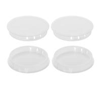sourcing map 4 tapones de plástico para agujeros, 55 mm, tipo empotrado, tapones de bloqueo redondos para insertar muebles, paneles de tapas de extremo, color blanco