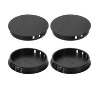 sourcing map 4 tapones de plástico para agujeros, 65 mm (2-9/16 pulgadas), tapones de bloqueo redondos a presión para paneles de tapas de extremo de muebles, color negro