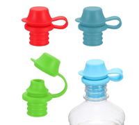 sourcing map 4 tapones de silicona para vino, reutilizables, a prueba de derrames, con tapa protectora para vino, cerveza, champán, hogar, cocina, bares, multicolor