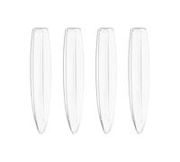 sourcing map 4 tiradores autoadhesivos de poliuretano, 2.75 pulgadas, tiradores de dedo empotrados transparentes en forma de T, manijas de puerta corrediza, manija instantánea para puertas de vidrio