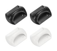 sourcing map 4 tiradores autoadhesivos, fáciles de instalar, modernos tiradores de gabinete para el hogar, cocina, baño, armarios, cajones de ventana, color negro, blanco