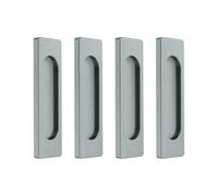 sourcing map 4 tiradores autoadhesivos para puerta corrediza, aleación de aluminio de 4 pulgadas, tiradores empotrados rectangulares para puertas de vidrio, ventanas, cajones, aparadores, armarios