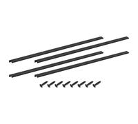 sourcing map 4 tiradores de dedo, manijas ocultas de aluminio de 800 mm/31.5 pulgadas, modernos tiradores ocultos para cocina, muebles, armario, color negro