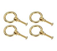 sourcing map 4 tiradores y pomos de latón de 1.18 pulgadas para cajones, armarios, cajones, pomos con tornillos para aparador, armario, armario, tono dorado