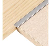 sourcing map 4 tiras de transición en T de 3 pies x 0.47 pulgadas, aleación de aluminio, vinilo para unir tablones laminados, azulejos, huecos de suelo, color gris