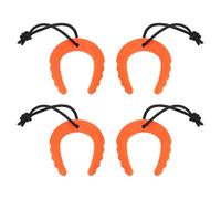 sourcing map 4 topes de puerta de primeros auxilios, 6 cm de plástico con cordón de nailon para servicios de seguridad en el hogar, protección contra pellizcos de puerta, color naranja