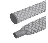 sourcing map 4 tubos termorretráctiles de 3.3 pies y 1.1 pulgadas de diámetro para cañas de pescar, 28 mm, patrón de escamas de peces, mango termorretráctil con aislamiento impermeable antideslizante