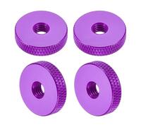 sourcing map 4 tuercas moleteadas, M6 x 20 mm x 5 mm hembra de aluminio plano a través del agujero de bloqueo de agujero tuercas de ajuste de mango para piezas de impresora 3D, máquina, bricolaje