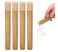 sourcing map 4 urnas de dispersión de madera, tubo pequeño de cremación de 9.1 x 1 pulgada con tapa, mini recuerdo marrón para perros machos y hembras, color marrón