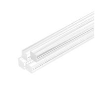 sourcing map 4 varillas cuadradas acrílicas de 9/16 x 8 pulgadas, varillas de acrílico transparente para manualidades, iluminación, decoración de jardinería, 15 mm x 200 mm