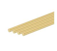 sourcing map 4 varillas redondas de latón macizo de 7 mm de diámetro, 102 mm de longitud, barra redonda de latón H62 para manualidades, construcción industrial