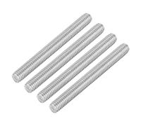 sourcing map 4 varillas totalmente roscadas, M6 x 55 mm, acero inoxidable 304 para mano derecha, paso de rosca M6-1 para montaje de maquinaria de muebles