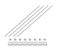 sourcing map 4 varillas totalmente roscadas, paso de rosca M6-1 de 450 mm de longitud, acero inoxidable totalmente roscado para mano derecha con tuercas y arandelas para abrazaderas, perchas y pernos