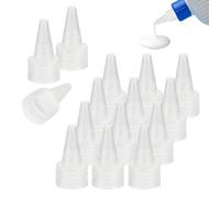 sourcing map 40 aplicadores de punta de corte, tapas de puntas adicionales de 0.8 pulgadas para reemplazo de pegamento, boquilla adhesiva de plástico y tapas, aplicador de precisión para dispensación
