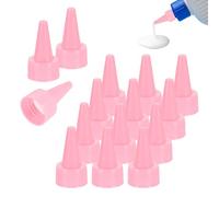 sourcing map 40 aplicadores de punta de corte, tapas de puntas adicionales de 0.96 pulgadas para reemplazo de pegamento, boquilla adhesiva de plástico y tapas, aplicador de precisión para dispensación