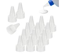 sourcing map 40 aplicadores de punta de corte, tapas de puntas adicionales de 1.1 pulgadas para reemplazo de pegamento, boquilla adhesiva de plástico y tapas, aplicador de precisión para dispensación
