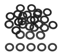 sourcing map 40 arandelas planas M10 ID x 16 mm OD, arandelas de metal de acero inoxidable 304, anillos de sellado de zinc negro para tornillos y pernos