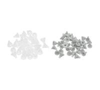 sourcing map 40 boquillas de repuesto para cabezal de ducha, boquilla de silicona universal, boquilla redonda para agujero de 4 mm, resistente al calor, para cabezal de ducha de lluvia, transparente y