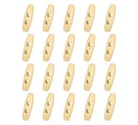 sourcing map 40 botones de costura de madera, 40 mm, 2 agujeros en forma de oliva, botones de palanca para bricolaje, abrigos, ropa, accesorios, ropa, decoración, color beige