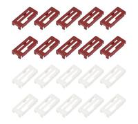 sourcing map 40 clips de cable de extensión servo, conector de seguridad de cable servo, bloqueo de hebilla de alambre para coche RC, avión, barco, cable adaptador en Y, blanco/rojo