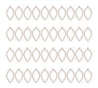sourcing map 40 colgantes de aleación con bisel abierto, diseño geométrico de hojas con marco hueco para hacer joyas de resina, aretes, collares, pulseras, bricolaje, oro rosa, 3.5 mm, aleación