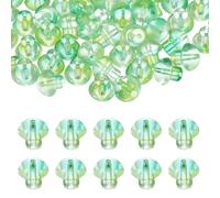 sourcing map 40 cuentas de cristal de hongo de 14 mm, cuentas transparentes para manualidades, colgantes de vidrio, cuentas espaciadoras sueltas para manualidades, aretes, collares, joyería, azul
