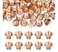 sourcing map 40 cuentas de cristal de hongo de 14 mm, cuentas transparentes para manualidades, colgantes de vidrio, cuentas espaciadoras sueltas para manualidades, aretes, collares, joyería, color