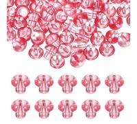 sourcing map 40 cuentas de cristal de hongo de 14 mm, cuentas transparentes para manualidades, colgantes de vidrio, cuentas espaciadoras sueltas para manualidades, aretes, collares, joyería, color