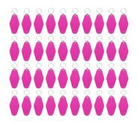 Sourcing Map 40 llaveros de plástico vintage con rombos Motel, color rojo rosa