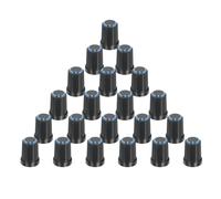 sourcing map 40 perillas de 6 mm para agujero de eje, amplificador de guitarra a presión, control de potenciómetro azul para control de tono de volumen, piezas de bajo de guitarra, cromadas