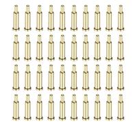 sourcing map 40 piezas de 7 mm chapados en oro con resorte, conector de sondas de prueba de corriente de cobre