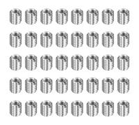sourcing map 40 piezas de insertos de reparación de roscas M8 x 1.25 macho a M5 x 0.8 rosca hembra de 8 mm de largo, tuercas reductoras de acero inoxidable métricas autorroscantes, reductor roscado
