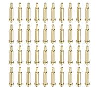 sourcing map 40 pines chapados en oro de 9 mm con resorte, cabezal de cobre, clavija de prueba de corriente, doble resorte, conector de repuesto