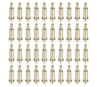 sourcing map 40 pines de 7 mm chapados en oro con resorte, cabezal de cobre, clavija de prueba de corriente, conector de sondas de repuesto