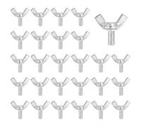 sourcing map 40 tornillos de mariposa M5 x 10 mm, acero al carbono, chapado en zinc, tornillos de mano para el hogar, máquina, equipo electrónico