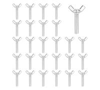 sourcing map 40 tornillos de mariposa M6 x 30 mm, acero al carbono, chapado en zinc, tornillos de mano para el hogar, máquina, equipo electrónico